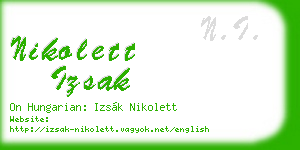 nikolett izsak business card